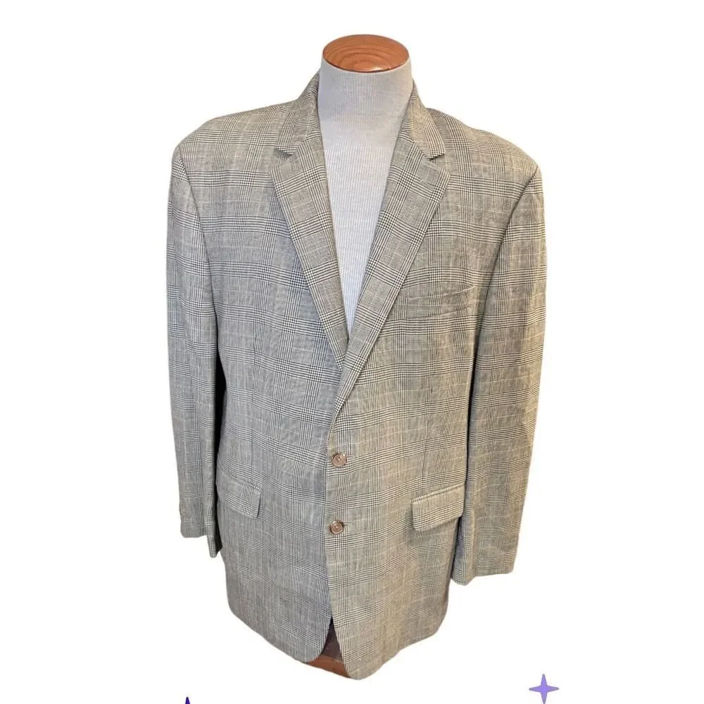 Lauren Ralph Lauren Glen Plaid Two Button Blazer 48R